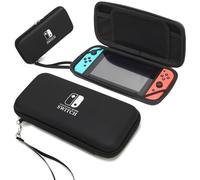 Travel Carrying Case for Nintendo Switch and Switch OLED, Portable Strong Protective Hard Shell Carry Case Pouch with Pockets for Switch Accessories and Games