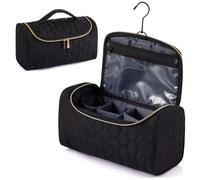 Travel Case Compatible with Dyson Airwrap Complete Styler and Attachments, Portable Storage Bag with Metal Hanging Hook for Airwrap All Models, Long Barrel, Hair Curler Accessories,Black, Black