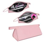 Travel Case for Dyson Airwrap Styler/Shark Flexstyle, Portable Carrying Case for Dyson Supersonic Hair Dryer, Waterproof Anti-scratch Dustproof Shockproof Protection Organizer Travel Storage Bag(Pink)