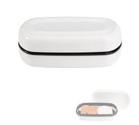 Travel Case for Kitsch Shampoo bar, Shampoo Bar Holder, Travel Soap Container, Large Soap Box, Soap Dish with Draining Layer (White, 1 Pack) (White)