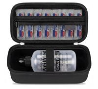 Travel Case for NeilMed Sinus Rinse Packets, Carrying Bag for Maoever Neti Pot & Nasal Rinse Bottle, Portable Organizer Case for Sinus Rinse Packets - Hard Shell Shockproof Travel Kit (Black)