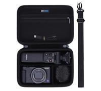 Travel Case for Sony ZV-1F/ ZV-1/ ZV-1 II Digital Camera&Accessories, Black | Compatible with Sony RX100 VII/ VI/ V/ IV/ III/ VA Compact Camera and Tripod(GP-VPT2BT/ GP-VPT3) and Mic, w/ Shoulder Strap