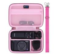 Travel Case for Sony ZV-1F/ ZV-1/ ZV-1 II Digital Camera&Accessories, Pink | Compatible with Sony RX100 VII/ VI/ V/ IV/ III/ VA Compact Camera and Tripod(GP-VPT2BT/ GP-VPT3) and Mic, w/ Shoulder Strap