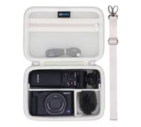 Travel Case for Sony ZV-1F/ZV-1/ZV-1 II/RX100 VII Camera&Accessories Cream | for Sony RX100 VI V IV III VA/ZV-1/ZV-1 II, Canon PowerShot G7X Mark III II/ SX740/SX730 Camera&Accessory, w/ Shoulder Strap