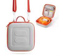 Travel Case for Yoto Mini-2024 Edition EVA,Protective Holder with Adjustable Shoulder Strap Orange Grey 20x20x8cm Storage Bag Audio Player Accessories(Grey)