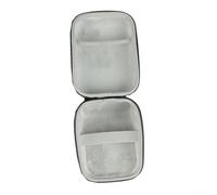 Travel case with hard EVA and Oxford cloth construction for blood pressure monitor storage, including soft velvet lining and multiple compartments for safe and organized transport (Inside gray )