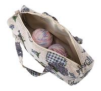 Travel Case Yarn Holder with Zipper Knitting Bag Project Storage Crochet Fabric Knitting Needles Bag 15.75x5.51 x5.51inch Household Storage Tote Organizer for Sewing Accessories