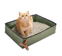 Travel Cat Litter Tray - Cat Scooper Box | Foldable Cat Gland Boxes | Pet Carry Supply | Space-saving Pets Toilet for Apartment Training Plane Driving Hotel Indoor Outdoor Outdoor
