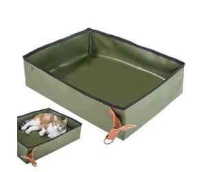 Travel Cat Litter Tray for On the Go Portable Cat Litter Tray for Kittens Space-saving Cat Litter Tray for Home Use Training Travel Plane Car Camping Apartment Indoor Outdoor and Hotel