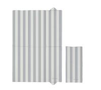Travel Changing Mat by Mama Shack - Foldable Baby Changing Mat - Lightweight & Waterproof - Ideal for On-The-Go Nappy Changes (Candy Stripe Greige)