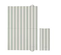 Travel Changing Mat by Mama Shack - Foldable Baby Changing Mat - Lightweight & Waterproof - Ideal for On-The-Go Nappy Changes (Candy Stripe Sage)