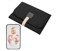 Travel Changing Mat, Portable Changing Mat, Baby C Hanging M at Travel, Foldable C Hanging M at, Lightweight, Wipeable, Skin-Friendly M aterial for T ravel, Family, and Outdoor Use (Black)