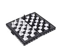 Travel Chess Set with Folding Board Educational Toys, Travel Size Game Board for Kids and Adults Pieces Weighted Marble
