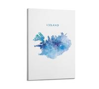 Travel City Map Poster Europe Iceland Poster Decorative Painting Canvas Wall Posters And Art Picture Print Modern Family Bedroom Decor Posters 16x24inch(40x60cm)