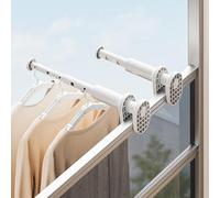 Travel Clothes Drying Rack, Retractable Mini Portable Folding Clothes Hanger for Apartment & Hotel Laundry Travel (White)