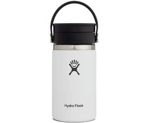 - Travel Coffee Flask 354 ml (12 oz) - Vacuum Insulated Stainless Steel Travel Mug with Leak Proof Flex Sip Lid - BPA-Free - Wide Mouth - White