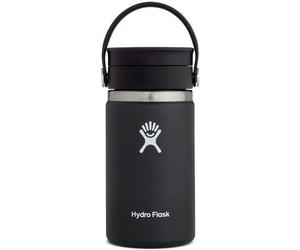 - Travel Coffee Flask 354 ml (12 oz) - Vacuum Insulated Stainless Steel Travel Mug with Leak Proof Flex Sip Lid - BPA-Free - Wide Mouth - Black