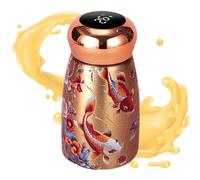 Travel Coffee Greek Proof - Tumbler Insulated Water Bottle | Smart Temperature Display Thermal Cup | Chinese Retro Portable Mug for Coffee Tea Milk Juice | Camping Office School Use