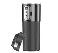 Travel Coffee Mug - Coffee Cup Travel Mug | Portable Car Heating Water | 12V/24V Car Heated Coffee Mug | LCD Display Temperature Water Warmer Bottle Electric Mug Efficient Heating 500ml