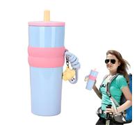 Travel Coffee Mug - Large Capacity Insulated Cup for Outdoors, Reusable Eco-Friendly Build, Easy Sip Straw Lid, Spill-Resistant, Drinkware Equipment, Daily Use Accessory for Dating