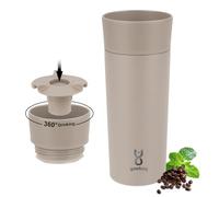 Travel Coffee Mug Spill Proof,Upgraded 12 Oz Travel Mug with 360°Drinking Lid,Double Wall Vacuum Insulated Coffee Travel Mug Stainless Steel Tumbler Thermal Coffee Mugs for Hot and Cold Drinks(Taupe)