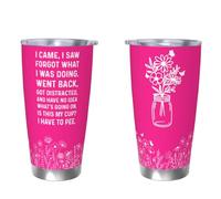 Travel Coffee Tumbler 20 Oz I Came I Saw Forgot What I Was Doing Color Electric Pink Tumbler With Lid And Straw Insulated Tumblers Stainless Steel Tumblers Funny Gifts For Men