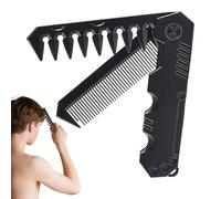 Travel Comb - 2-in-1 Beard Comb for On the Go | Styling Tool for Daily Hair and Beard Care as well as Salon Applications