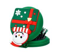 Travel Comb | Christmas Theme Travel Hair Comb,Travel Brush Hair Styling Tool, Wet and Dry Hair Round Compact Massage Comb for Purse Pocket