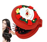 Travel Comb | Santa Pattern Pocket Folding Hair Brush,Travel Brush Hair Styling Tool, Wet and Dry Hair Round Compact Massage Comb for Purse Pocket