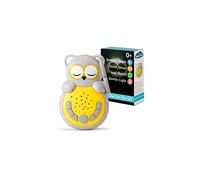 Travel Comforting Sound Machine w/Calming Light | 4 White Noise and 4 Lullabies | Re-Activating Smart Sensor | Sweet Dreamz Grey Owl