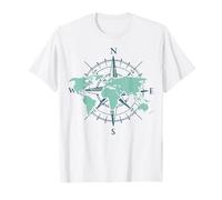 Travel Compass World Travel Map Globe World Map T-Shirt