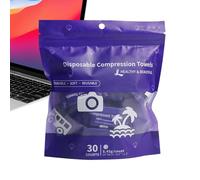 Travel Compressed Washcloths, 30 Pack Mini Towels with Quick Absorbing Fabric and Individual Packaging, Portable Handkerchiefs with, Spa Camping Hotel Bathroom Gym Ut