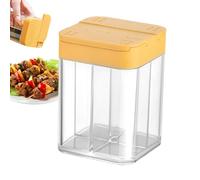 Travel Condiment Containers | Salt Pepper Condiment Shaker - Clear Space-Saving Leakproof Jar for Picnic Outdoor Barbecue Travel Kitchen Hiking Cooking BBQ