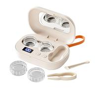 Travel Contact Lens Case - Portable Ultrasonic Cleaning Kit, Cute Lens Storage with Electric Function, Ideal for Gym Workplace Outdoor Hotel Sports Running Eye Care
