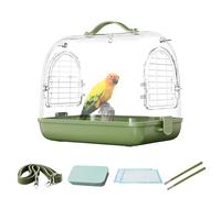 Travel Container for Birds - Compact Carrier with Transparent Rigid Structure | Portable Stunning Accessories for Winged Animals, Removable Outer Housing for Travel and Movement
