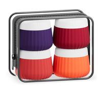 Travel Containers for Toiletries 4 Pack, TSA Approved Travel Size Toiletries, Portable Size Containers, With Clear Bag Leak Proof Silicone Jars, Essentials Creams Jars Carrying Small Items