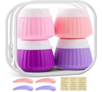 Travel Containers For Toiletries Silicone Cream Jars With Clear Bag Travel Accessories For Cosmetic Face Body Hand Cream Travel Bottles With Clear Bag