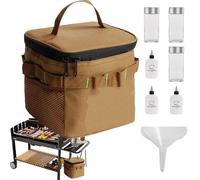 Travel Containers - Waterproof Storage Set For 6 Bottles,Camping Set Bag | For Outdoor Activities Backpacking Barbecue Picnic And Cooking Home