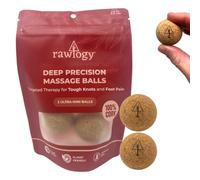Travel Cork Massage Ball | Lightweight, Sustainable Alternative to Lacrosse Ball for Muscle Pain Relief (1.4 Inch (Pack of 2), Sanded Cork)