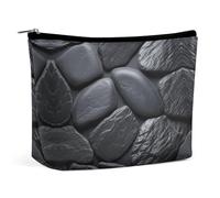 Travel Cosmetic Bag,Black Stone Print Handheld Cosmetic Travel Bag,Simple Cosmetic Bag,Cosmetic Bag for Purse