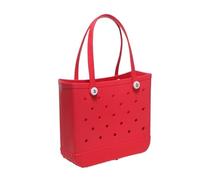 Travel Cosmetic Bag, EVA Beach Bag, Large Capacity Multi-Color Handbag, 3 Sizes(Red,M)