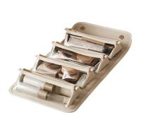 Travel Cosmetic Bag, Large Capacity Organizer Bag with Foldable Design - Waterproof Makeup Box, Removable Makeup Bag for Women, Holds Cosmetics and Brushes, beige, riferimento alla descrizione