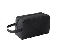 Travel Cosmetic Bag Organizer, Toiletry Bags for Girls, Travel Toiletry Bags and Toiletry Bags with Dry and Wet Separation - Large Toiletry Bags, Purses and Por, Black, riferimento alla