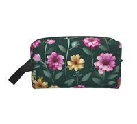 Travel Cosmetic Bag - Reusable Dopp Kit, Beautiful Purple Flowers Print Storage Pouch, Multi-Use Organizer for Toiletries, Makeup