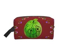Travel Cosmetic Bag - Reusable Dopp Kit, Big Eye Watermelon Print Storage Pouch, Multi-Use Organizer for Toiletries, Makeup