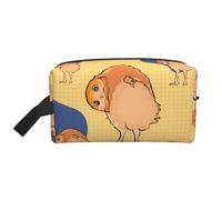 Travel Cosmetic Bag - Reusable Dopp Kit, Crooked Owl Print Storage Pouch, Multi-Use Organizer for Toiletries, Makeup