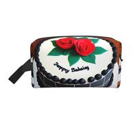 Travel Cosmetic Bag - Reusable Dopp Kit, Delicious Cakes Print Storage Pouch, Multi-Use Organizer for Toiletries, Makeup
