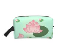 Travel Cosmetic Bag - Reusable Dopp Kit, Lotus Flowers Waiting to Bloom Print Storage Pouch, Multi-Use Organizer for Toiletries, Makeup