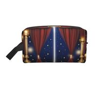 Travel Cosmetic Bag - Reusable Dopp Kit, Stage Magic Print Storage Pouch, Multi-Use Organizer for Toiletries, Makeup