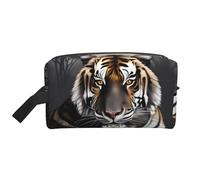 Travel Cosmetic Bag - Reusable Dopp Kit, Tiger at Rest Print Storage Pouch, Multi-Use Organizer for Toiletries, Makeup